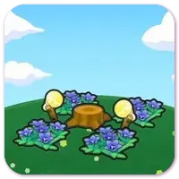 Flower garden stump stage