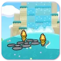 Illuminated waterfall